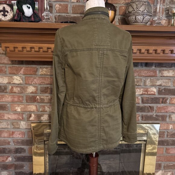 abercrombie fitch jacket Utility Outerwear Size Medium Army Green Light Weight - Picture 3 of 6